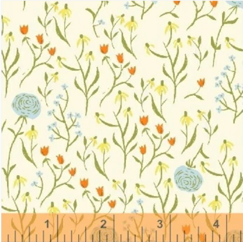 Far Far Away Meadow Flowers in Blue, Heather Ross, 39659-4