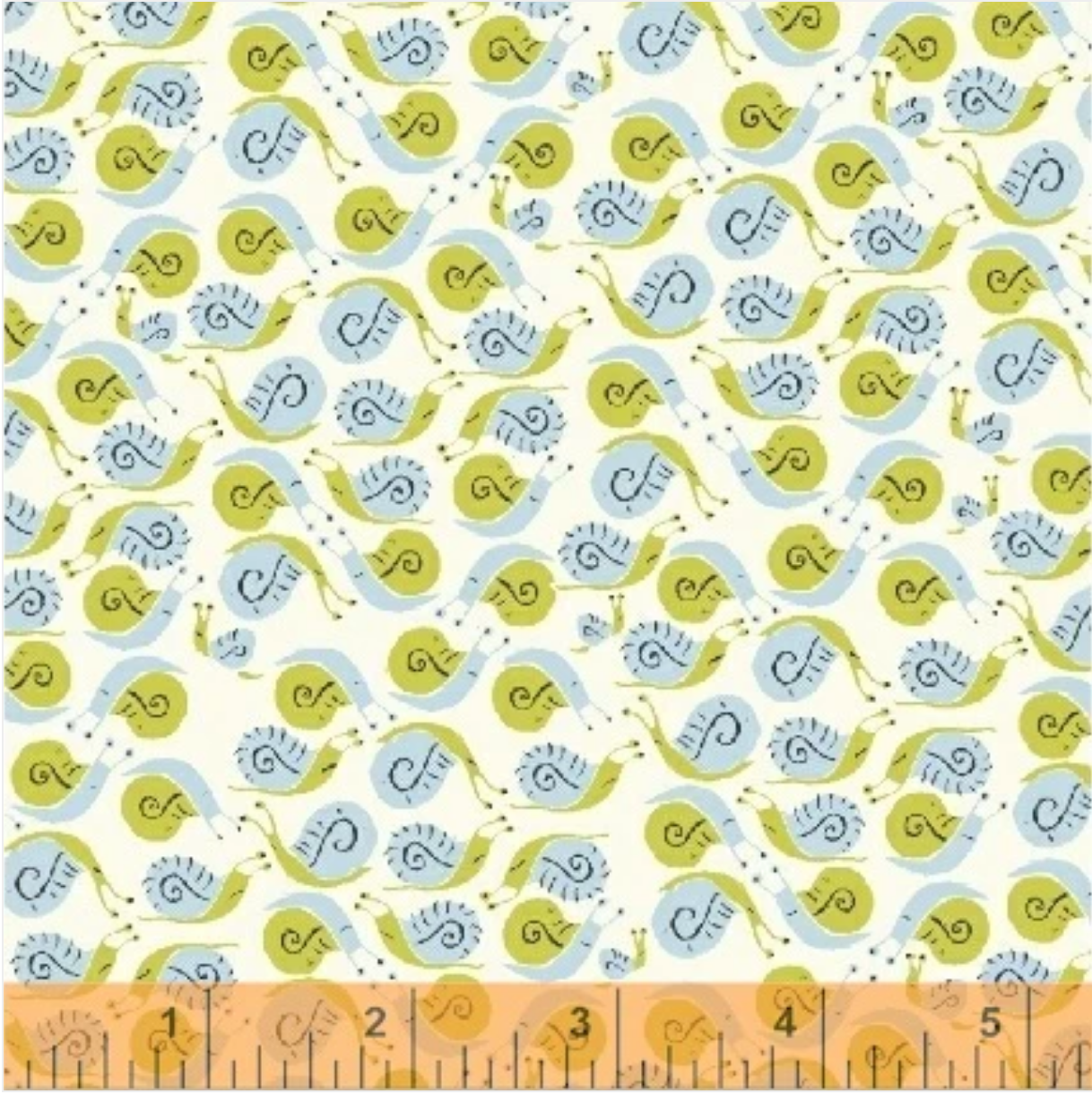 Far Far Away Snails in Blue and Green, Heather Ross, 39660-3