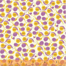 Load image into Gallery viewer, Far Far Away Snails in Lilac and Gold, Heather Ross, 39660-1
