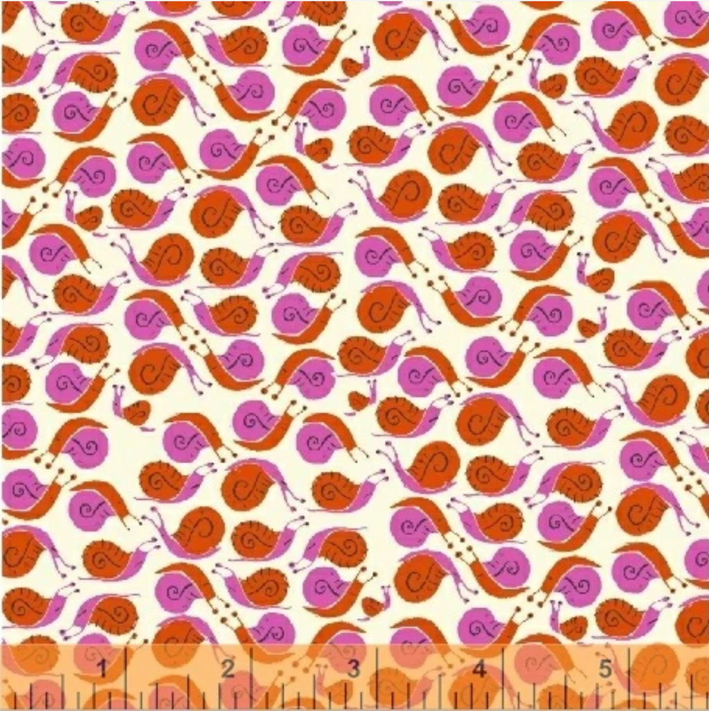 Far Far Away Snails in Purple and Orange, Heather Ross, 39660-5