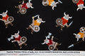 Vikings Organic Cotton, Tossed Vikings in Black, Timeless Treasures, FUN-OC9550