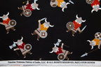 Vikings Organic Cotton, Tossed Vikings in Black, Timeless Treasures, FUN-OC9550
