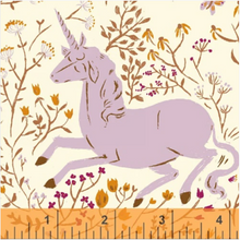 Load image into Gallery viewer, Far Far Away Unicorn in Cream and Lavender, Heather Ross, 39657-2
