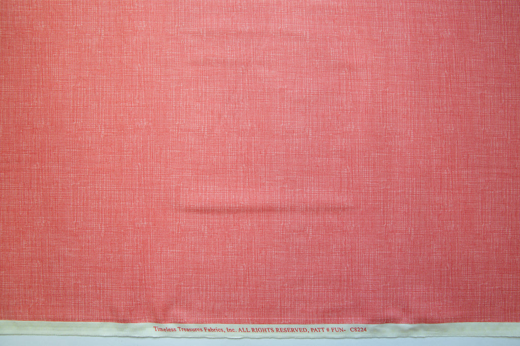 Sketch in Coral, Timeless Treasures, FUN-C8224-CORAL