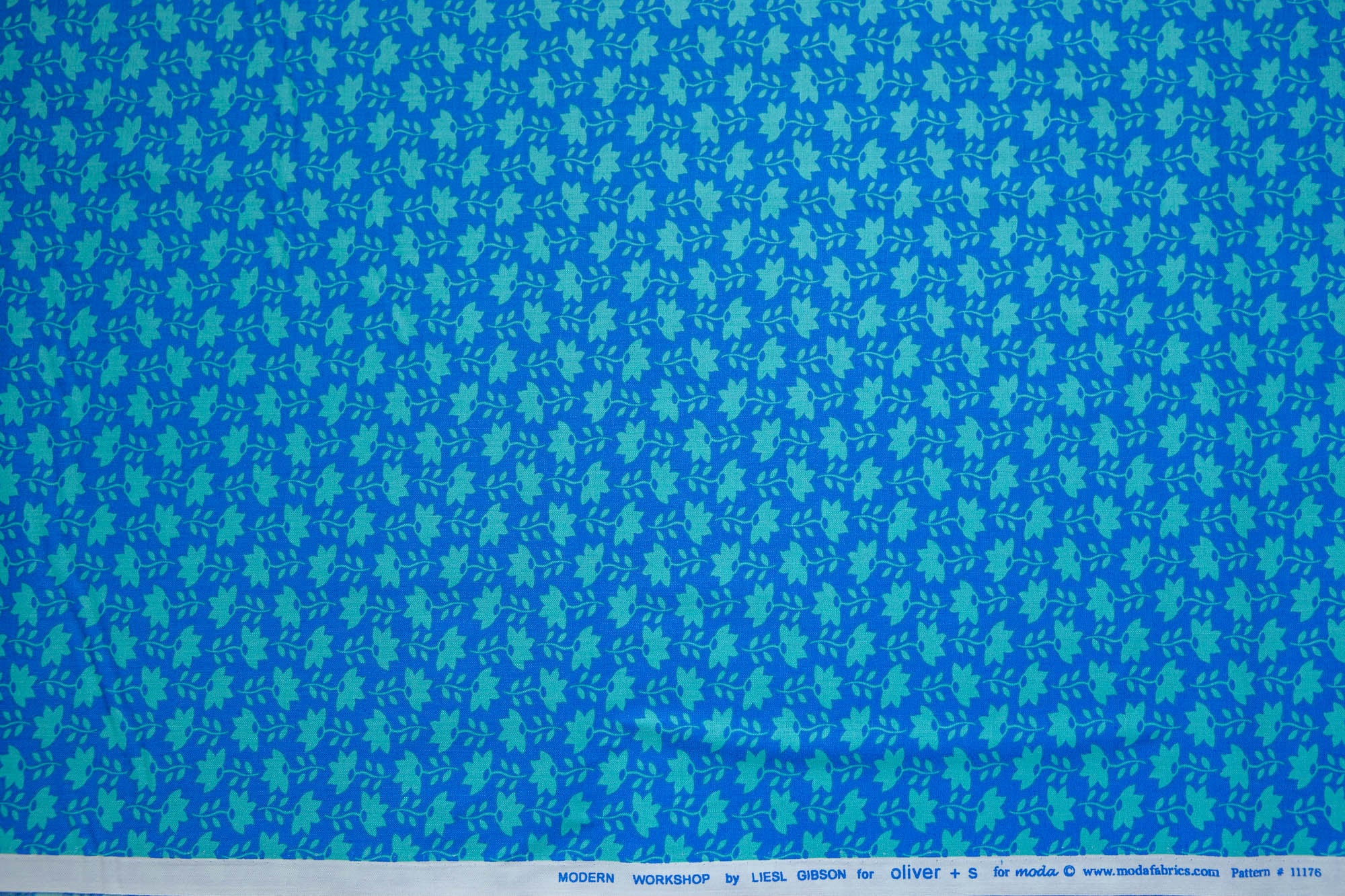 Modern Workshop Cultivated Flower in Artisan Aqua, Liesl Gibson, Oliver + S, 11176 25