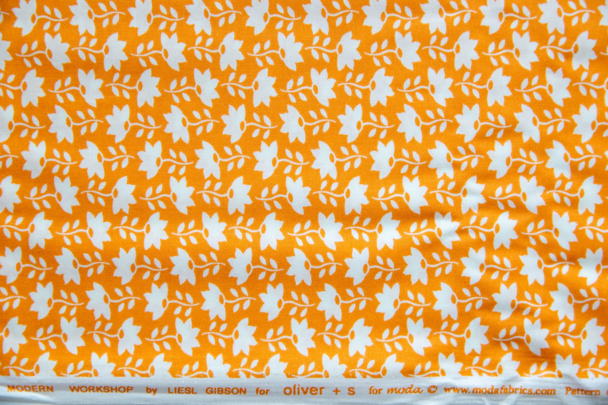 Modern Workshop Cultivated Flower in Orange Fizz, Liesl Gibson, Oliver + S, 11176 29