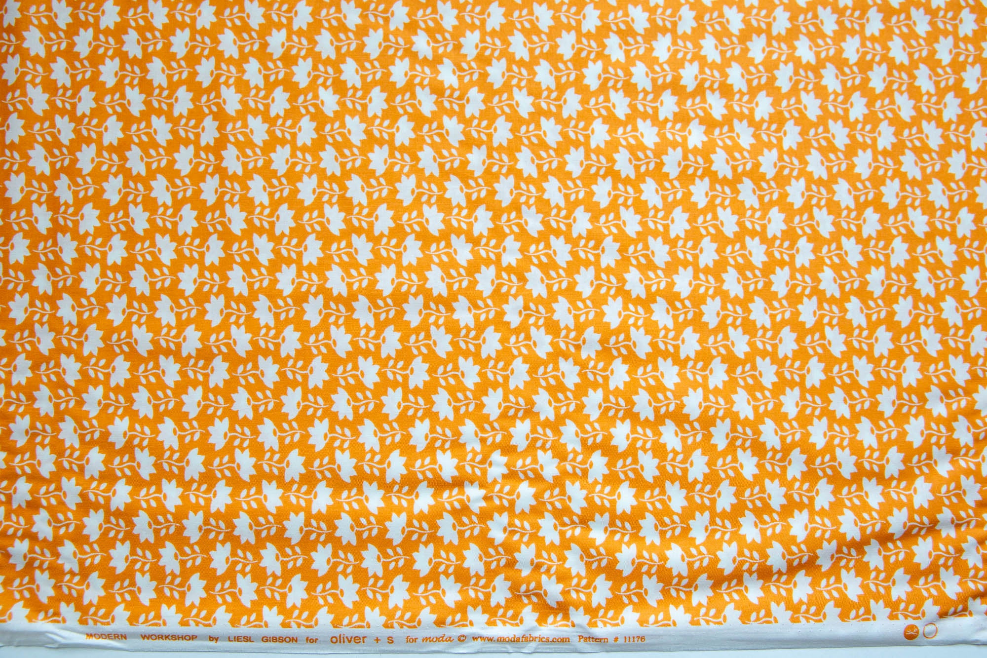 Modern Workshop Cultivated Flower in Orange Fizz, Liesl Gibson, Oliver + S, 11176 29