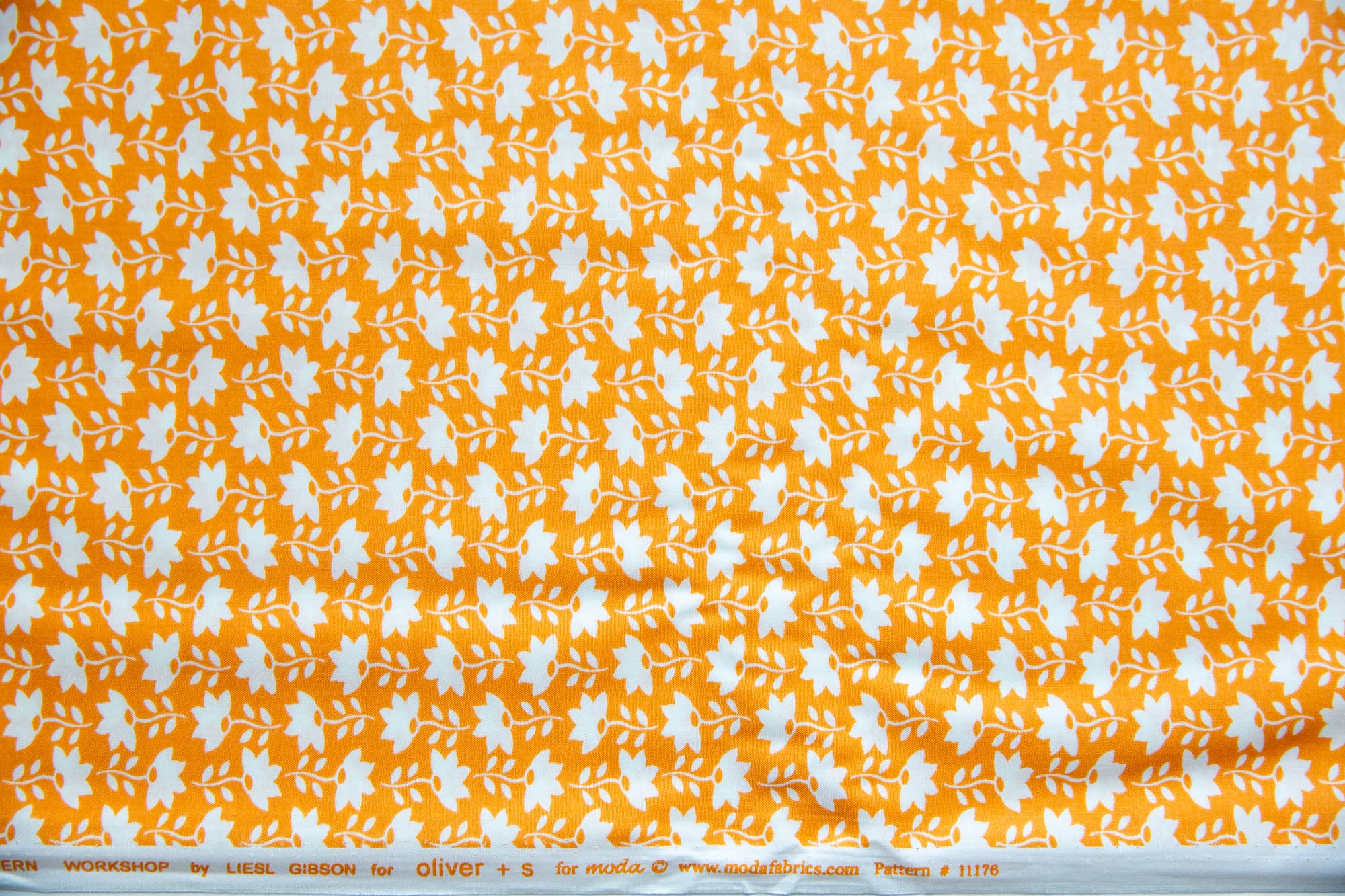 Modern Workshop Cultivated Flower in Orange Fizz, Liesl Gibson, Oliver + S, 11176 29