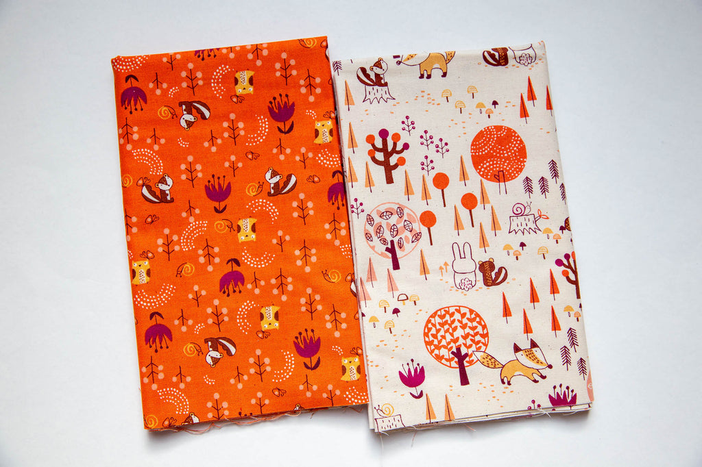 Omatsuri Nakama Kitsunekun to Tomodachi in Fire Unbleached Fabric, Hitomi Osumi, HO300-FI2U