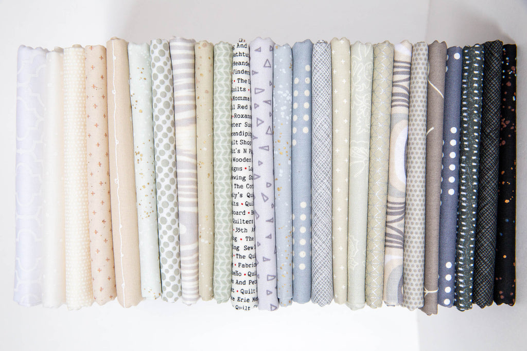 Grayscale Feathers Bundle, 24 Pieces, Alison Glass Feathers Quilt Along Bundle