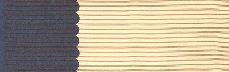 Harriot Scallop Single Border in Steel, Carolyn Friedlander, AFR-18202-185 STEEL