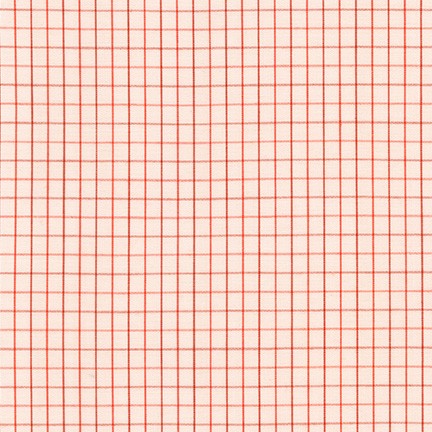 Harriot Thin Check Yarn Dyed in Peach, Carolyn Friedlander, AFR-18109-144 PEACH