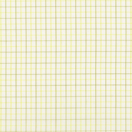 Harriot Thin Check Yarn Dyed in Wasabi, Carolyn Friedlander, AFR-18109-371 WASABI