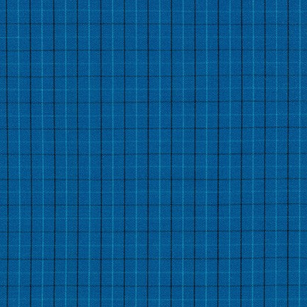 Harriot Thin Check Yarn Dyed in Blue, Carolyn Friedlander, AFR-18109-4 BLUE