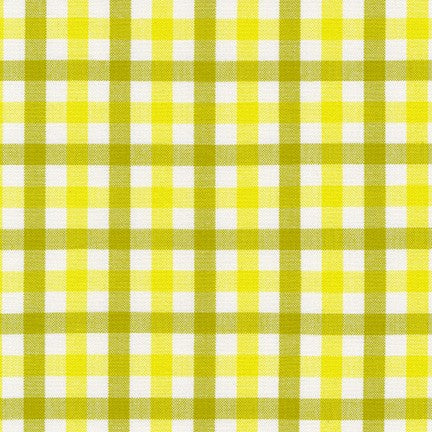 Harriot Double Check Yarn Dyed in Wasabi, Carolyn Friedlander, AFR-18112-371 WASABI