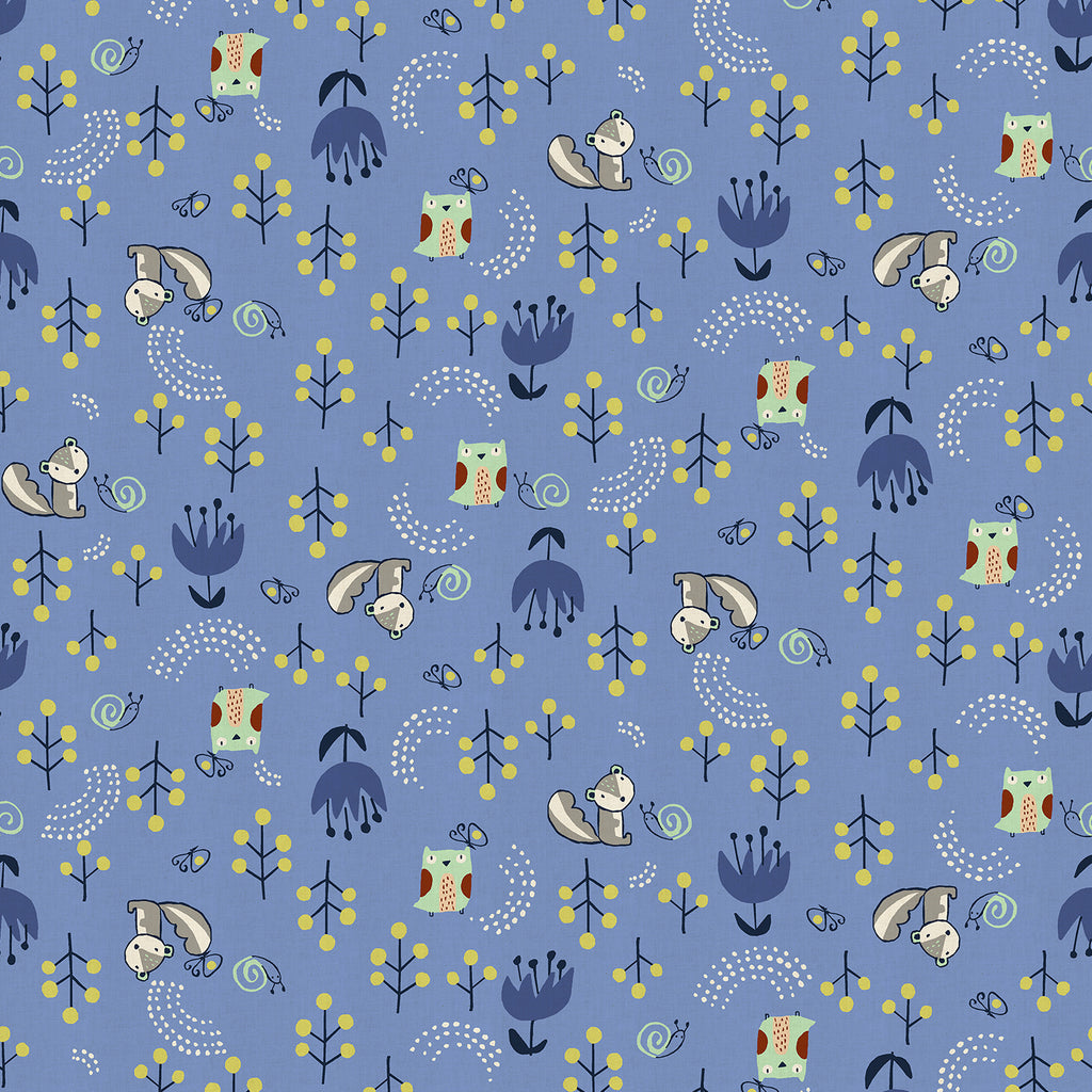 Omatsuri Nakama Mori No Omatsuri in Sky Unbleached Fabric, Hitomi Osumi, HO301-SK3U
