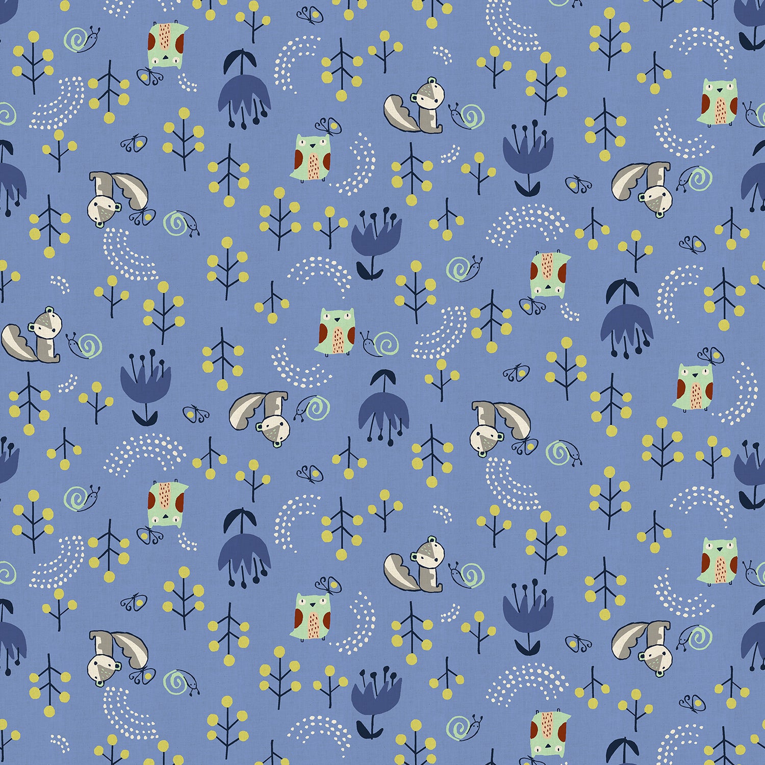 Omatsuri Nakama Mori No Omatsuri in Sky Unbleached Fabric, Hitomi Osumi, HO301-SK3U
