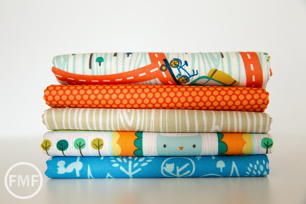 Scenic Route Frames in Orange, Deena Rutter, Riley Blake Designs, 100% Cotton Fabric, C3661-ORANGE