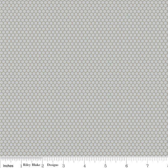 Scenic Route Dots in Gray, Deena Rutter, Riley Blake Designs, 100% Cotton Fabric, C3665-GRAY