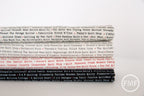 Mama Said Sew Revisited Store Names in Vanilla and Apple Red, Sweetwater, Moda Fabrics, 100% Cotton Fabric, 5613 12