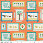 Scenic Route Frames in Orange, Deena Rutter, Riley Blake Designs, 100% Cotton Fabric, C3661-ORANGE