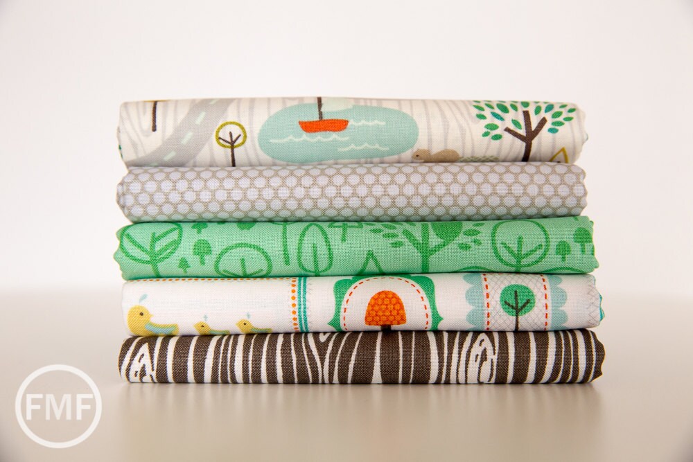 Scenic Route Trees in Green, Deena Rutter, Riley Blake Designs, 100% Cotton Fabric, C3663-GREEN