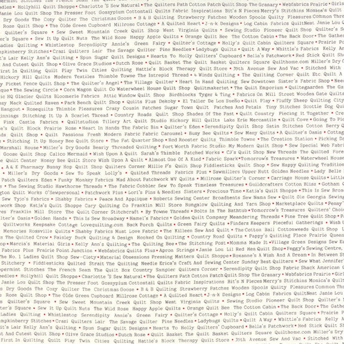 Mama Said Sew Revisited Store Names in Cloudy Grey, Sweetwater, Moda Fabrics, 100% Cotton Fabric, 5613 15