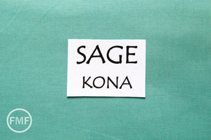 18-Inch Remnant Sage Kona Cotton Solid Fabric from Robert Kaufman, K001-1321