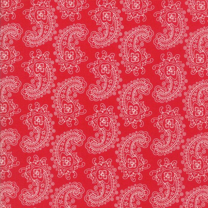 Spellbound Paisley in Scarlet Red, Urban Chiks, 100% Cotton, Moda Fabrics, 31113 11