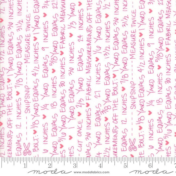 Spectrum Notes in Magenta on Paper, Vanessa Christenson, V and Co., 100% Cotton Fabric, Moda Fabrics, 10863 11