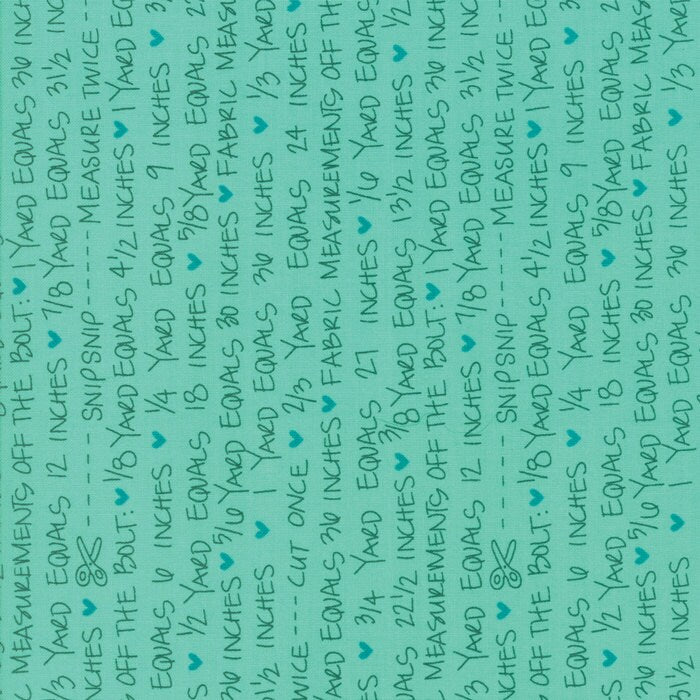 Spectrum Notes in Teal, Vanessa Christenson, V and Co., 100% Cotton Fabric, Moda Fabrics, 10863 18