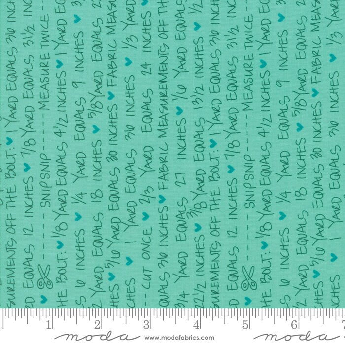 Spectrum Notes in Teal, Vanessa Christenson, V and Co., 100% Cotton Fabric, Moda Fabrics, 10863 18