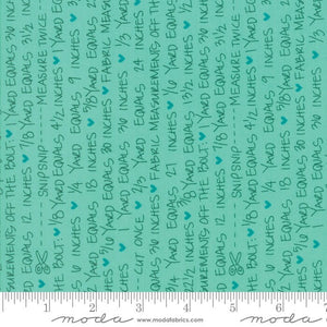 Spectrum Notes in Teal, Vanessa Christenson, V and Co., 100% Cotton Fabric, Moda Fabrics, 10863 18