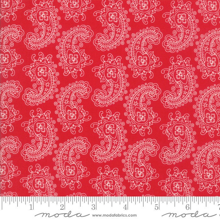 Spellbound Paisley in Scarlet Red, Urban Chiks, 100% Cotton, Moda Fabrics, 31113 11