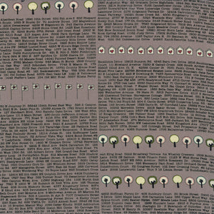 Road 15 Address Book in Mist, Sweetwater, Moda Fabrics, 100% Cotton Fabric, 5520 16