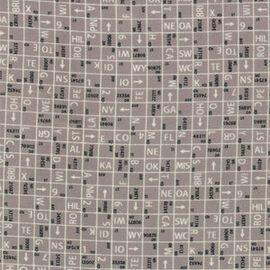 Road 15 One Way in Mist, Sweetwater, Moda Fabrics, 100% Cotton Fabric, 5524 16