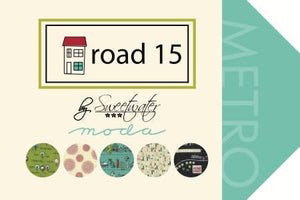 27-Inch End of Bolt Remnant Road 15 Vine Street in Rain, Sweetwater, Moda Fabrics, 100% Cotton Fabric, 5525 24