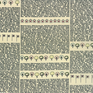 Road 15 Address Book in Vanilla, Sweetwater, Moda Fabrics, 100% Cotton Fabric, 5520 11