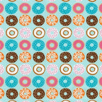 Suzy's Minis 2 Donuts in Aqua, Suzy Ultman, Robert Kaufman Fabrics, 100% Cotton Fabric, ASD-17217-70 AQUA