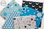 Welsummer Flock in Black, Kim Kight, Cotton and Steel, RJR Fabrics, 100% Cotton Fabric, 3060-01