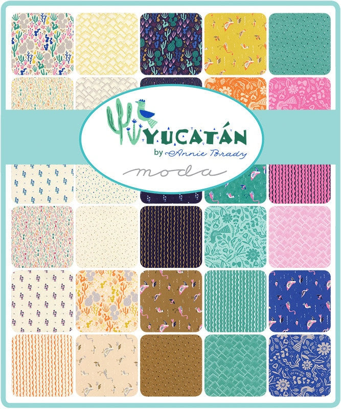 Yucatan Mountains in Limestone, Annie Brady, 100% Cotton, Moda Fabrics, 16716 22