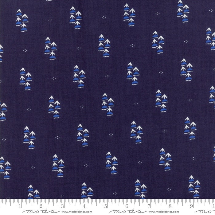 Yucatan Flower Ditsy in Night Sky, Annie Brady, 100% Cotton, Moda Fabrics, 16714 21