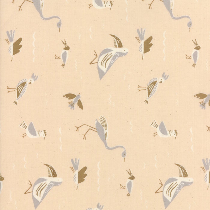 Yucatan Seabirds in Coral Sunrise, Annie Brady, 100% Cotton, Moda Fabrics, 16711 12
