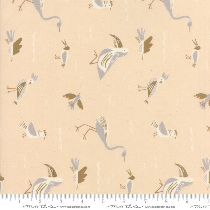 Yucatan Seabirds in Coral Sunrise, Annie Brady, 100% Cotton, Moda Fabrics, 16711 12