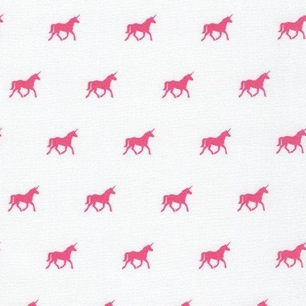 On the Lighter Side Pink Unicorn, Studio RK, Robert Kaufman Fabrics, 100% Cotton Fabric, SRKD-18501-10 PINK