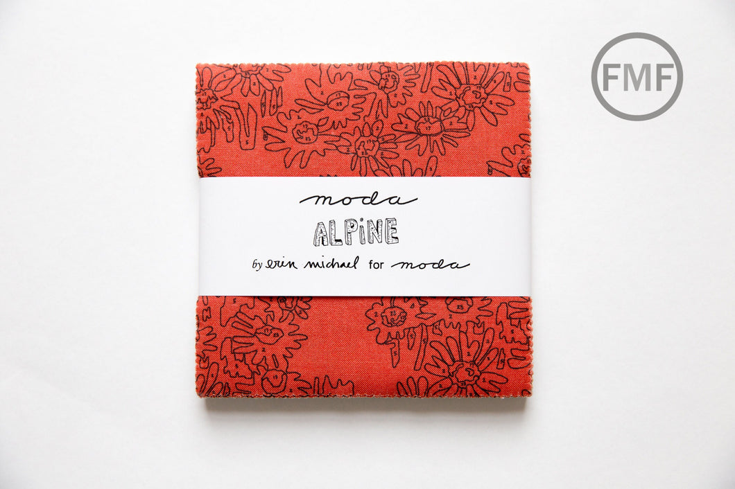 Alpine Charm Pack, Erin Michael, Moda Fabrics, Pre-Cut Five-Inch Fabric Squares, 26100PP