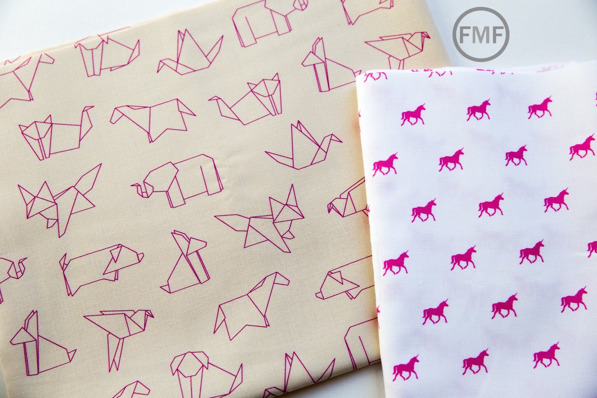 On the Lighter Side Pink Unicorn, Studio RK, Robert Kaufman Fabrics, 100% Cotton Fabric, SRKD-18501-10 PINK