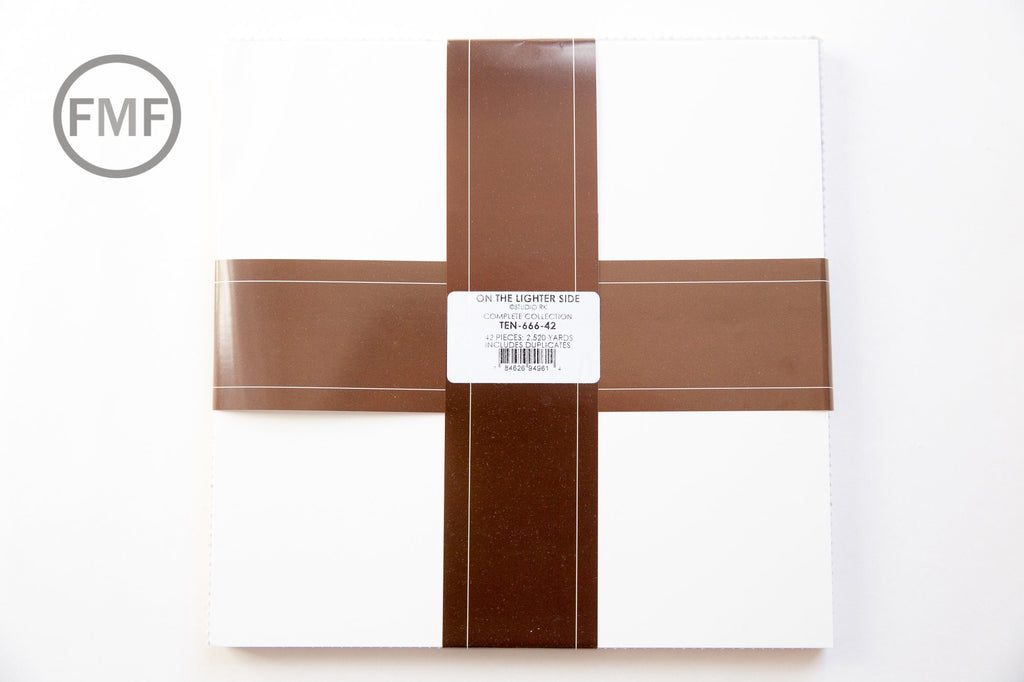 On the Lighter Side Ten-Square, Complete Collection, Studio RK, Robert Kaufman, 100% Cotton Ten Inch Charm Pack, TEN-666-42