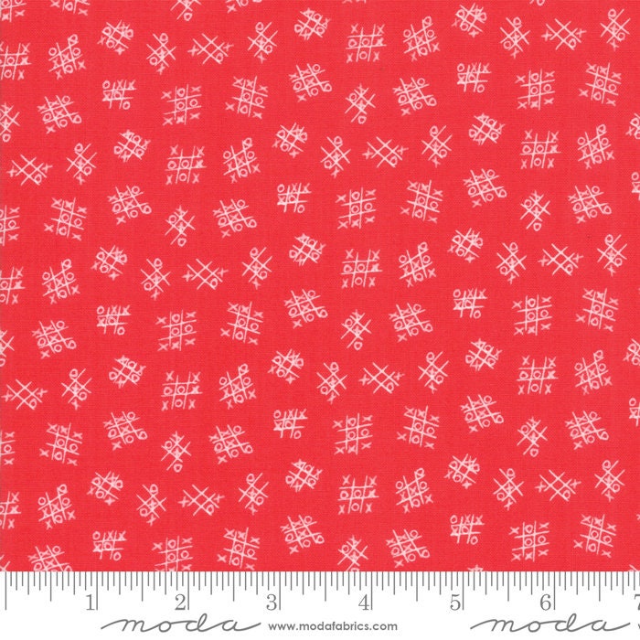 Best Friends Forever Tic Tac Toe in Red, Stacy Iest Hsu, 100% Cotton Fabric, Moda Fabrics, 20628 14