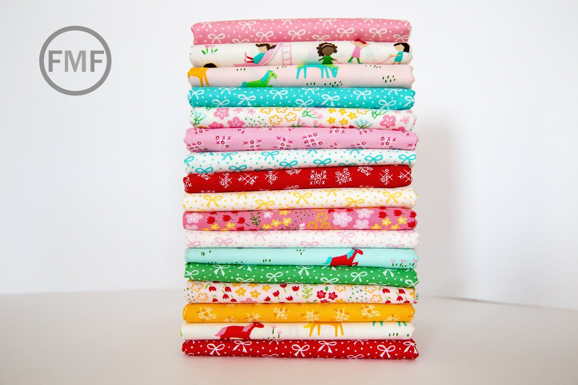 Best Friends Forever Just a Pretty Bow in White and Aqua, Stacy Iest Hsu, 100% Cotton Fabric, Moda Fabrics, 20627 24